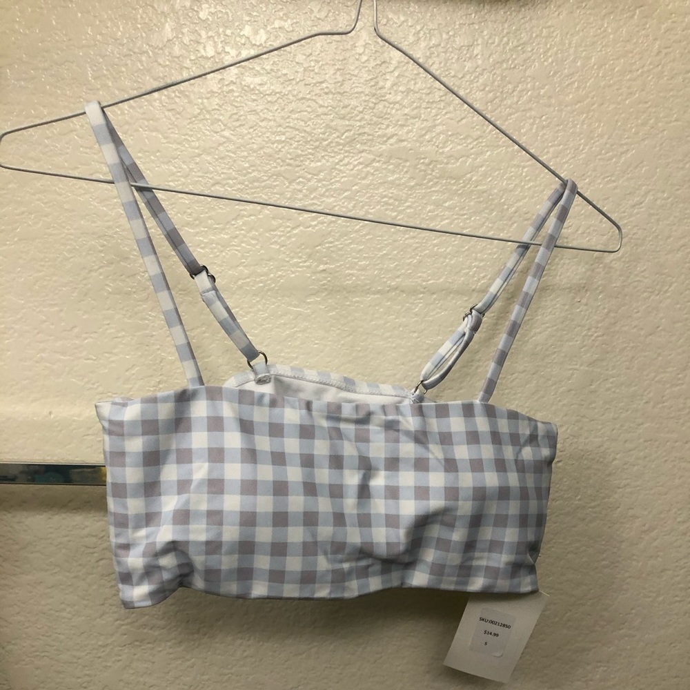 Brand new checkered bikini top